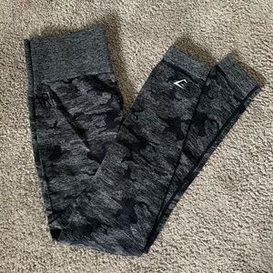 Gymshark Black Camo Seamless Leggings